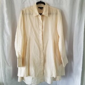 Donna Karan Cream Button Down Shirt